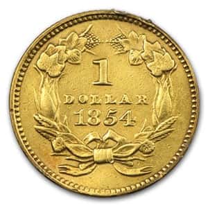 $1 Indian Head Gold Coin Type 2 (Cleaned)