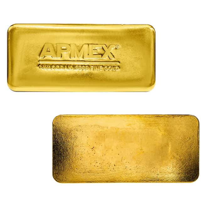 1 Kilo APMEX Cast Poured Gold Bar .9999 Fine