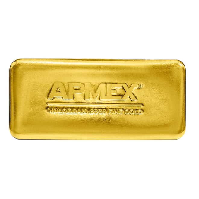 1 Kilo APMEX Cast Poured Gold Bar .9999 Fine