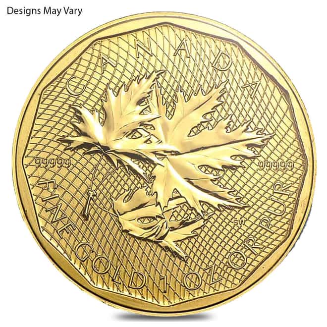 1 oz Canadian Gold Maple Leaf $200 Coin .99999 Fine BU (Random Year/Design)