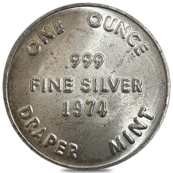 1 oz Draper Mint Swiss of America Vintage Silver Round .999 Fine (Random Design)