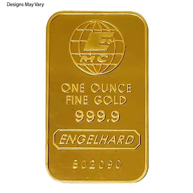 1 oz Engelhard Gold Bar .9999 Fine