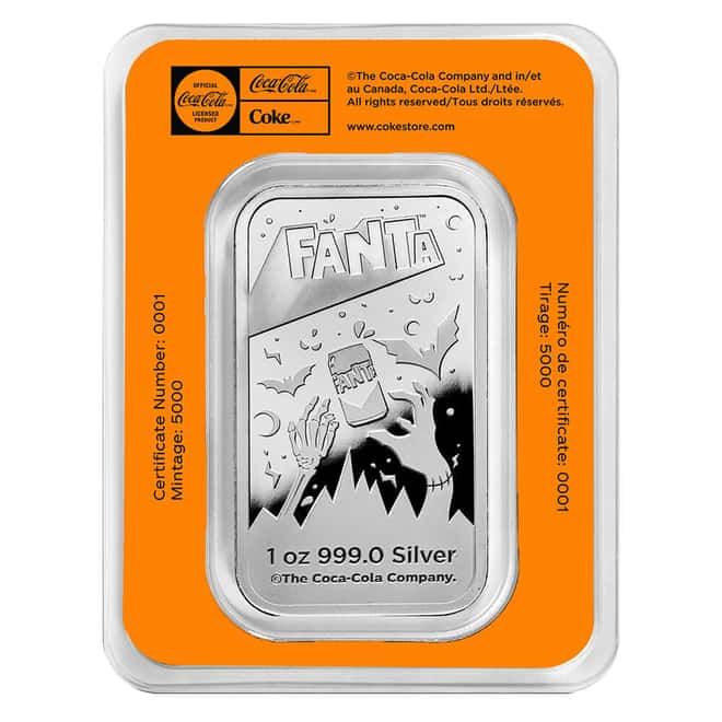 1 oz Fanta® Halloween Colorized Silver Bar .999 Fine (in TEP)