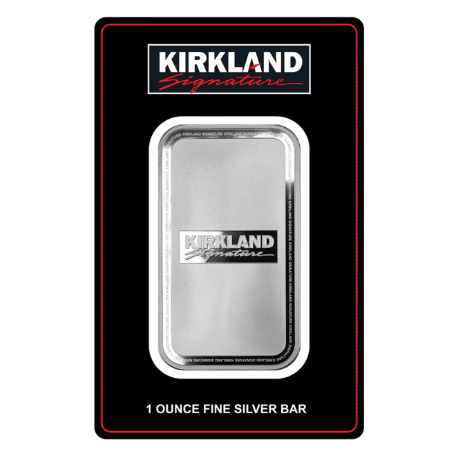 1 oz Costco Kirkland Signature Silver Bar .9999 Fine (in Assay)