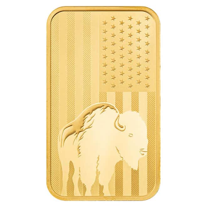 1 oz PAMP Suisse American Icons Buffalo Gold Bar .9999 Fine (in Assay)
