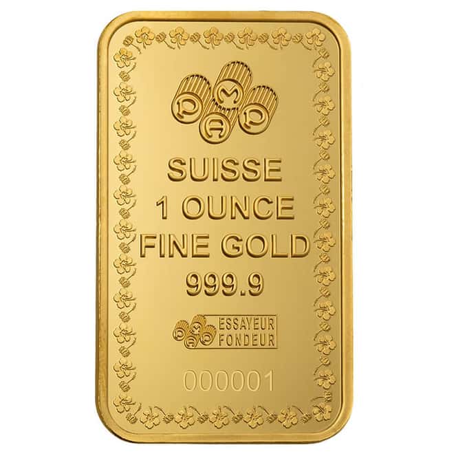 1 oz PAMP Suisse Diwali Lakshmi & Sacred Cow Gold Bar .9999 Fine (in Assay)