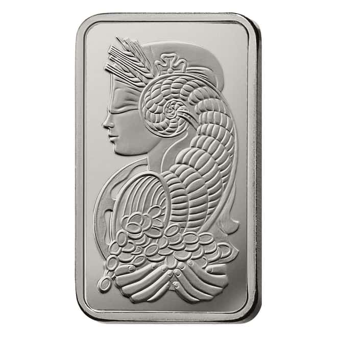 1 oz PAMP Suisse Lady Fortuna Platinum Bar .9995 Fine (in Assay)