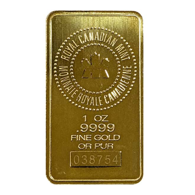 1 oz Vintage Royal Canadian Mint Gold Bar .9999 Fine (Sealed)