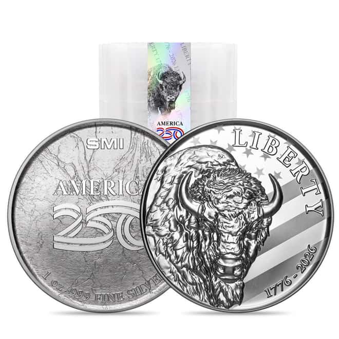 1 oz Sunshine Mint American Buffalo 250th Anniversary Silver Round .999 Fine