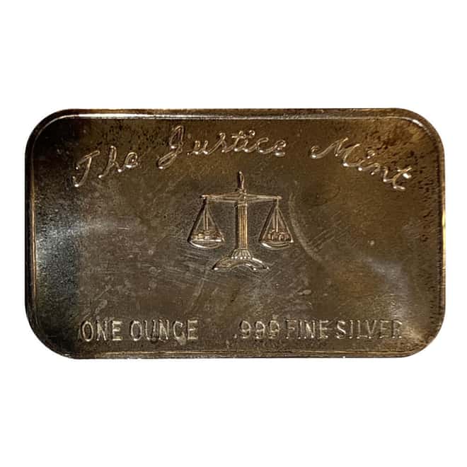 1 oz Vintage Random Design Art Silver Bar .999 Fine