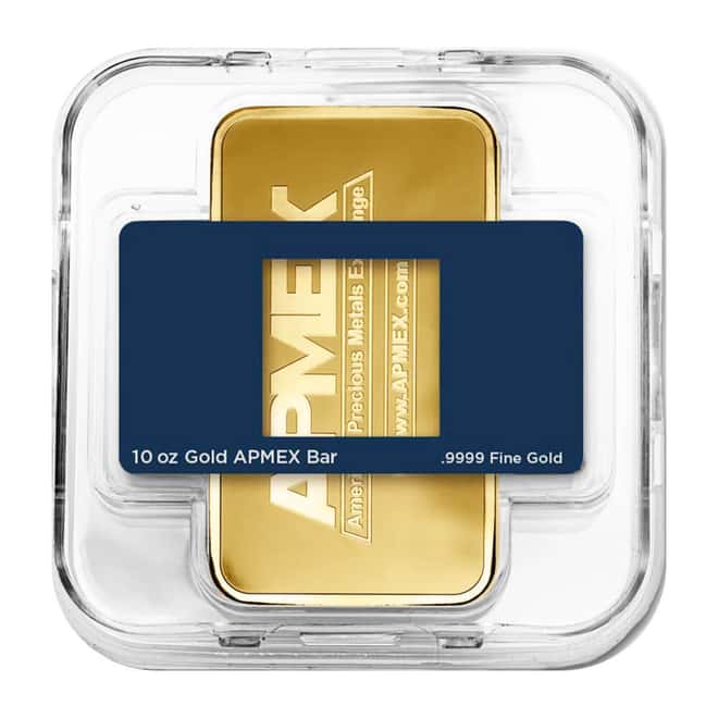10 oz APMEX Gold Bar .9999 Fine (w/Assay)