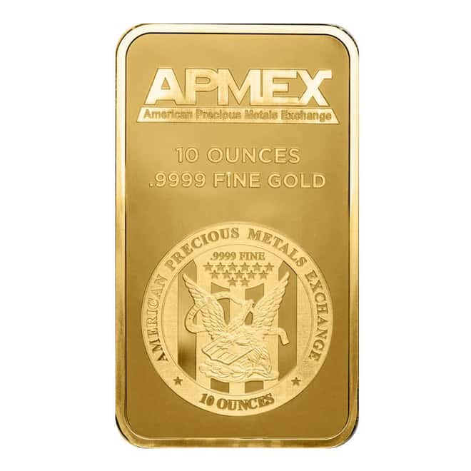 10 oz APMEX Gold Bar .9999 Fine (w/Assay)