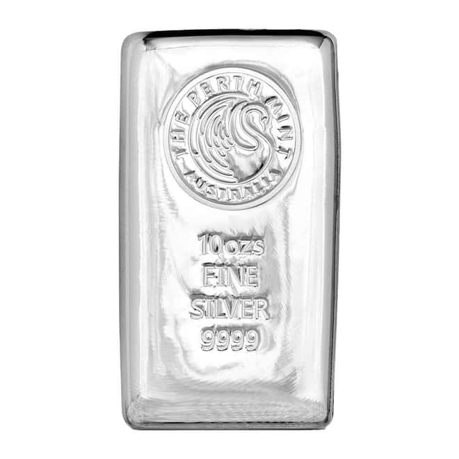 10 oz Perth Mint Silver Bar .9999 Fine