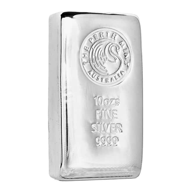 10 oz Perth Mint Silver Bar .9999 Fine