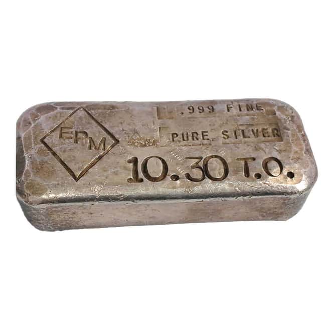 10.30 oz Eastern Precious Metals (EPM) Cast Vintage Silver Bar .999 Fine