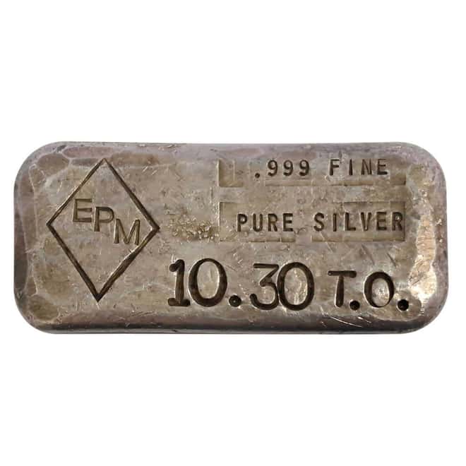 10.30 oz Eastern Precious Metals (EPM) Cast Vintage Silver Bar .999 Fine