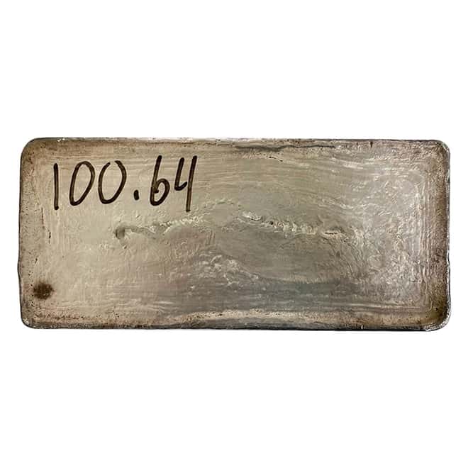 100.64 oz US Treasury Silver Grease Bar