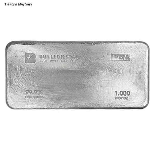 1000 oz (+/-) Generic Silver Bar .999+ Fine