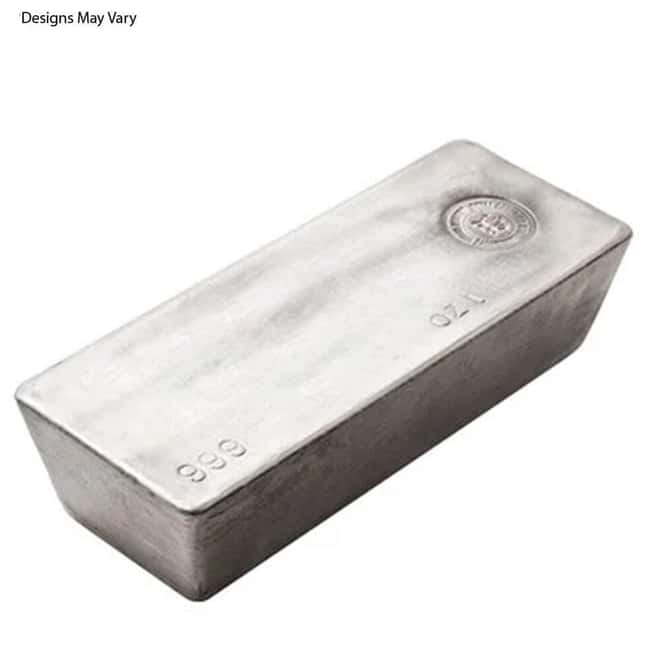 1000 oz (+/-) Generic Silver Bar .999+ Fine