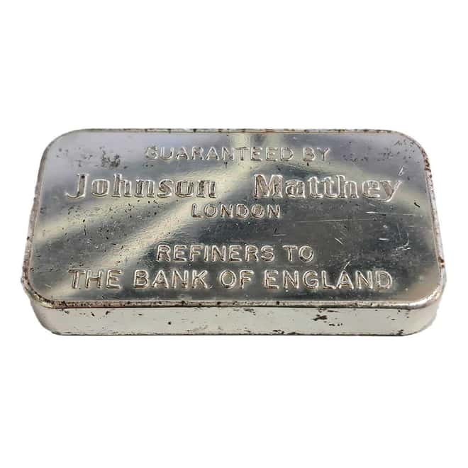 100 Gram Johnson Matthey Refiners to the Bank of England Silver Bar .999 Fine