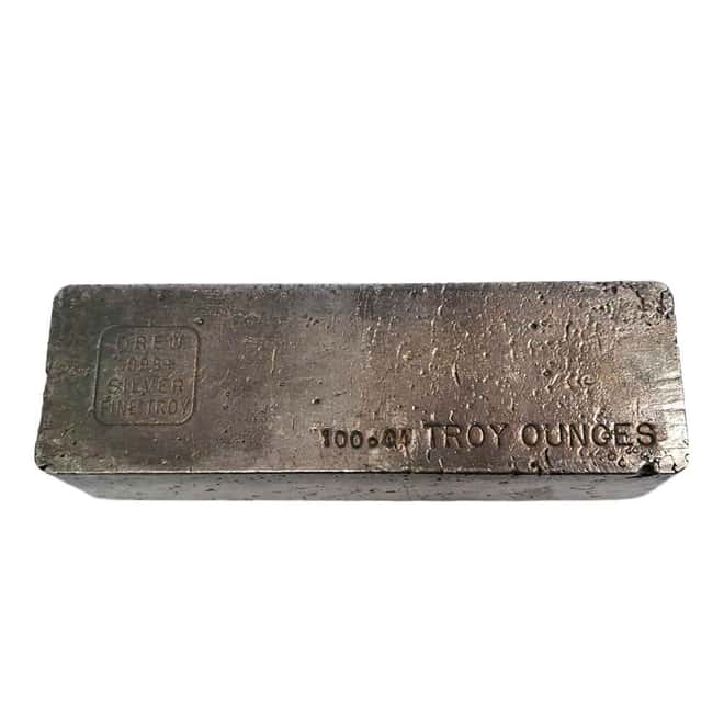 100 oz Drew Silver Corp. Refiners Silver Bar .999+ Fine
