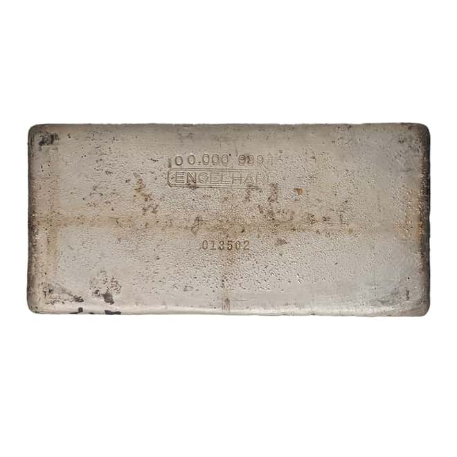 100 oz Engelhard Silver Bar (1st Series, 6-Digits, Double Stamp Error)