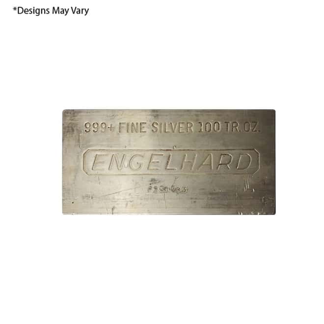 100 oz Engelhard Silver Vintage Bar .999 Fine
