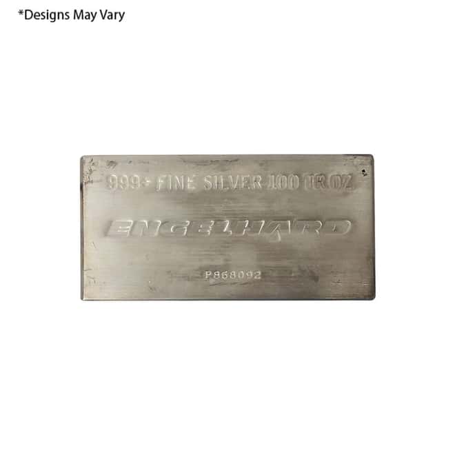 100 oz Engelhard Silver Vintage Bar .999 Fine