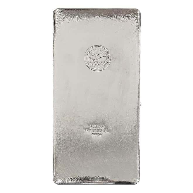 100 oz First Mint Silver Cast Bar .999 Fine