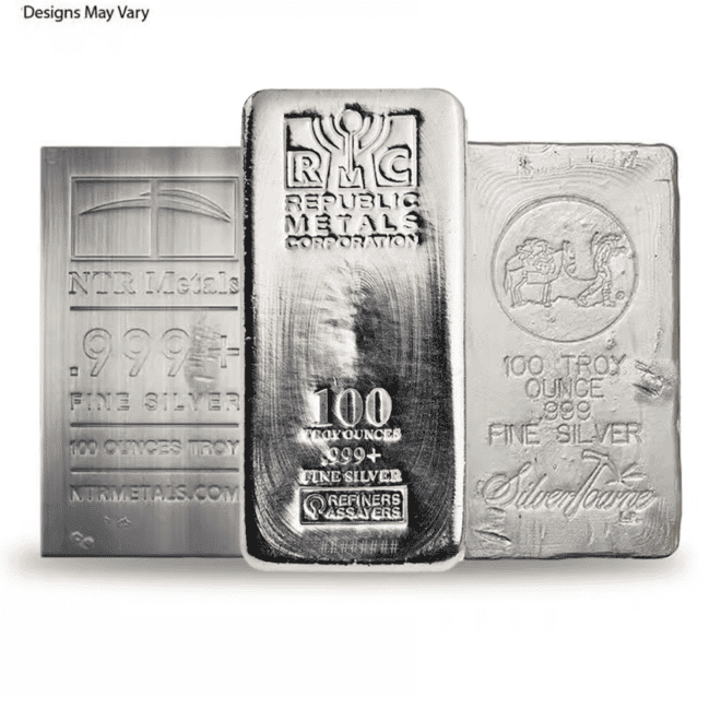 100 oz Generic Silver Bar .999 Fine