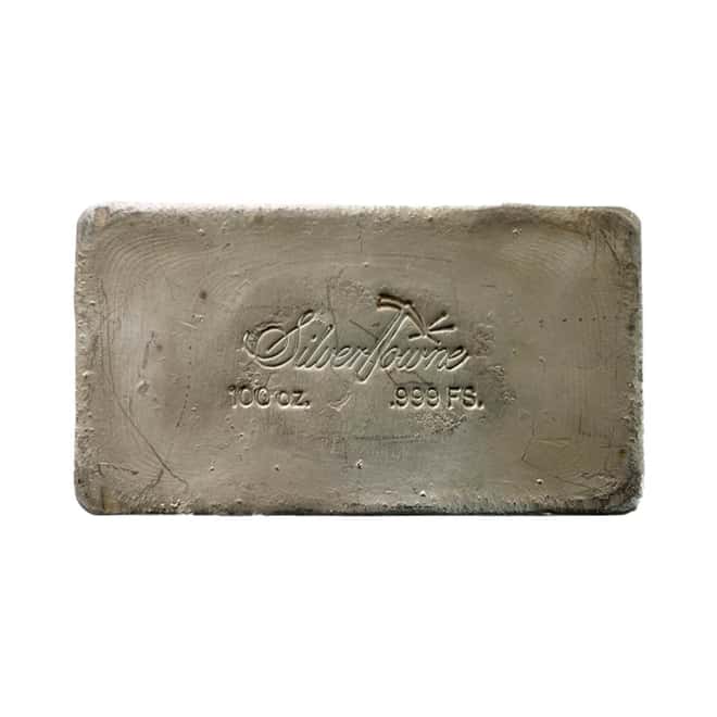 100 oz SilverTowne First Series Silver Bar .999 Fine (Serial Absent Variation)