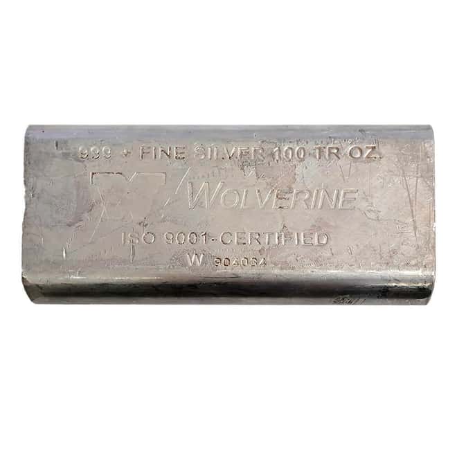 100 oz Wolverine Vintage Silver Bar .999+ Fine