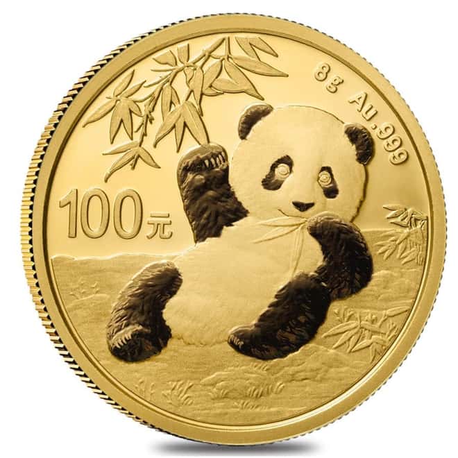 2020 8 gram Chinese Gold Panda 100 Yuan .999 Fine BU (Sealed)