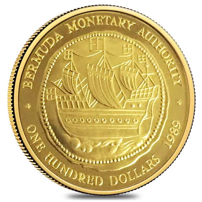 1989 Gold 1.8567 oz Bermuda Hogge Money Proof 4-coin set W/Box & COA