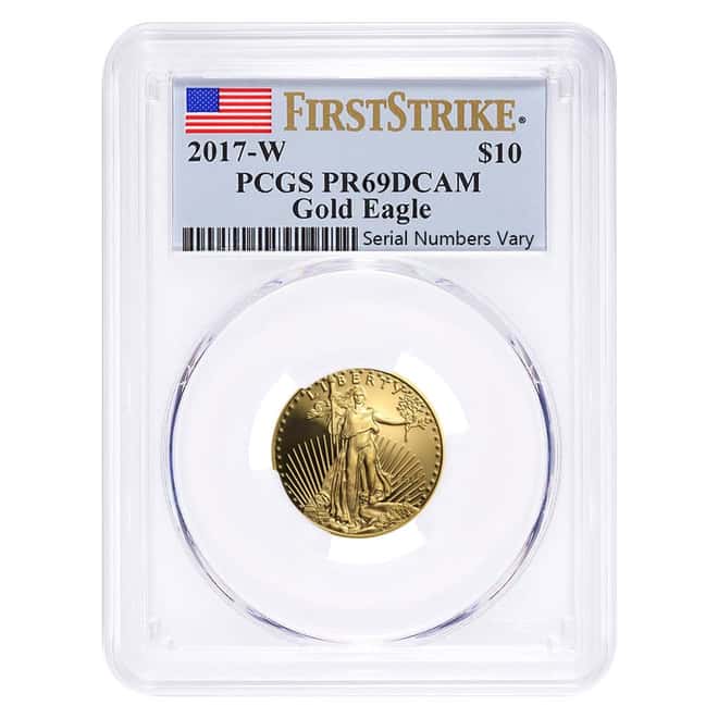 2017-W 1.85 oz Proof Gold American Eagle 4-Coin Set NGC PF 69 (ER, w/Box & COA)