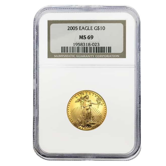 2005 1.85 oz Gold American Eagle 4-coin Set NGC MS 69