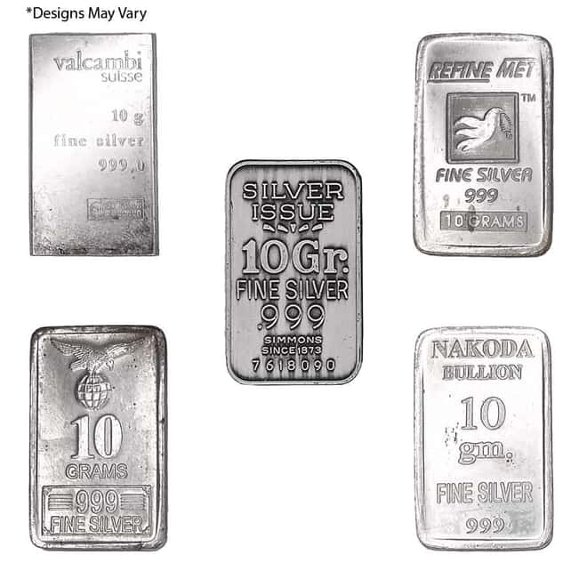 10 gram Generic Silver Bar .999 Fine