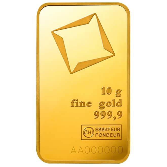10 gram Gold Bar Valcambi Suisse .9999 Fine (In Assay)