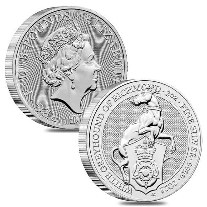 Great Britain 2 oz Silver Queen's Beasts 10-Coin Set .9999 Fine BU (w/Box)