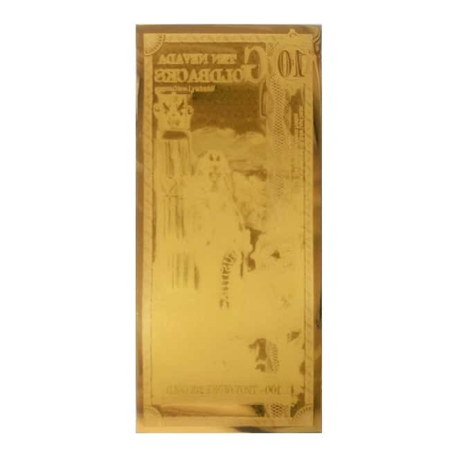 5 Nevada Goldbacks 1/200 oz 24K Gold Foil Aurum Note