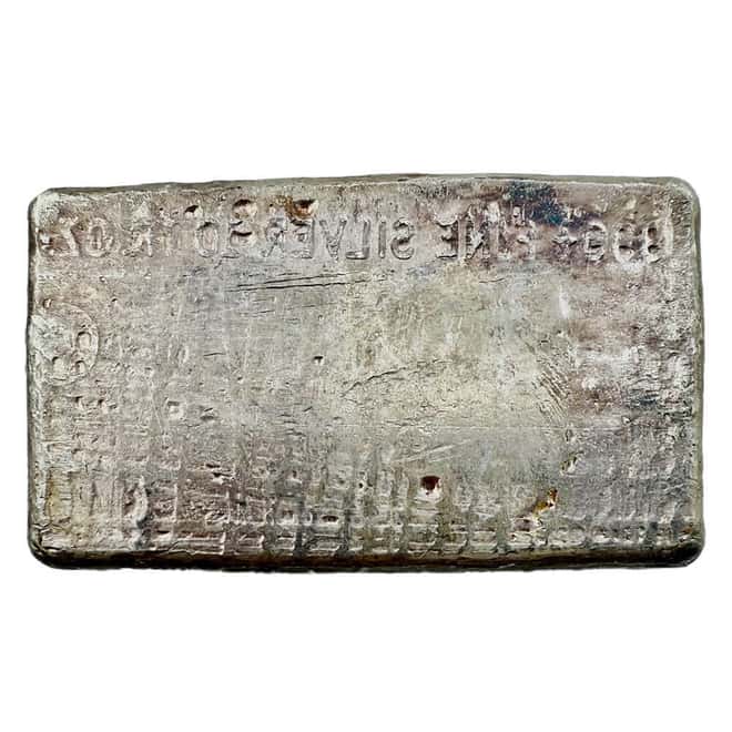 10 oz Engelhard Cast Silver Bar .999+ Fine (10th Series, Reverse Convex Stamping)