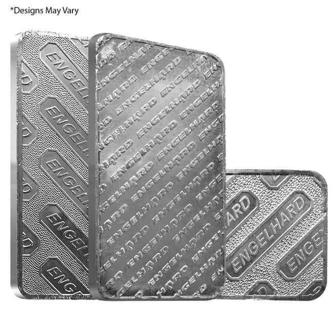 10 oz Engelhard Silver Vintage Bar .999 Fine (Random Design)