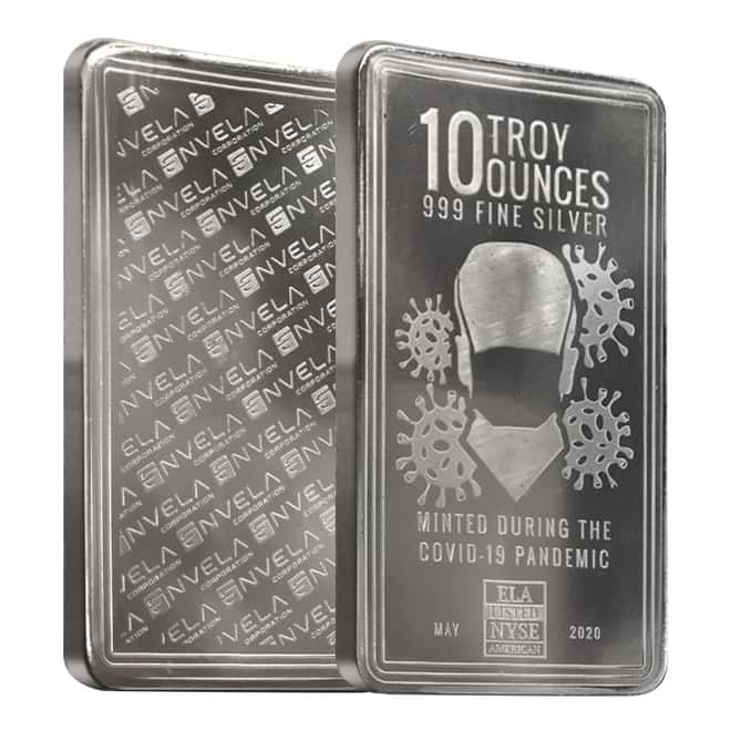 10 oz Envela COVID-19 Essential Workers Silver Bar .999 Fine (Sealed)
