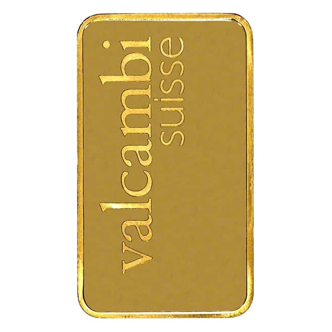 10 oz Gold Bar Valcambi Suisse .9999 Fine (w/Assay)
