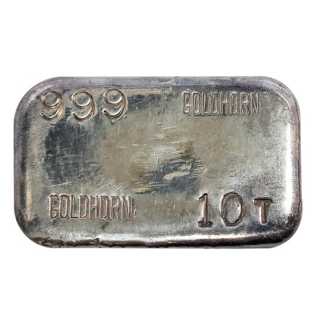 10 oz Goldhorn Vintage Silver Bar .999 Fine