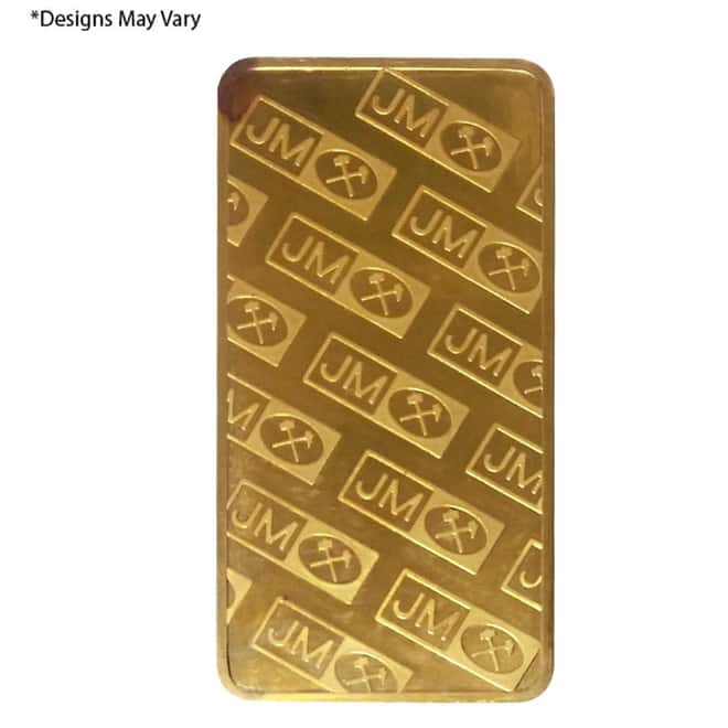 10 oz Johnson Matthey Pressed Vintage Gold Bar .9999 Fine