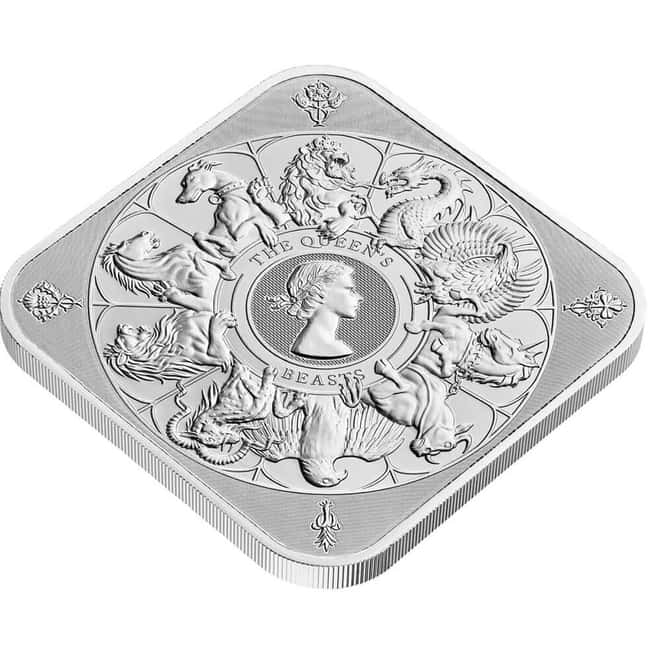 10 oz Royal Mint Queen's Beasts Completer Silver Bar .9999 Fine