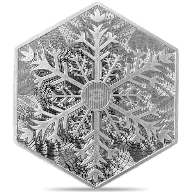 10 oz Snowflake Hexagon Silver Bar .999 Fine (Sealed)