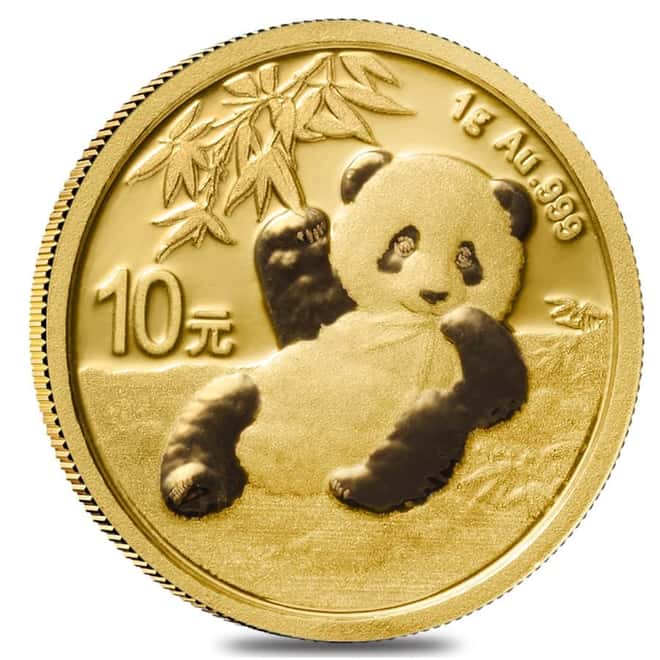 2020 1 Gram Chinese Gold Panda 10 Yuan .999 Fine BU (Sealed)