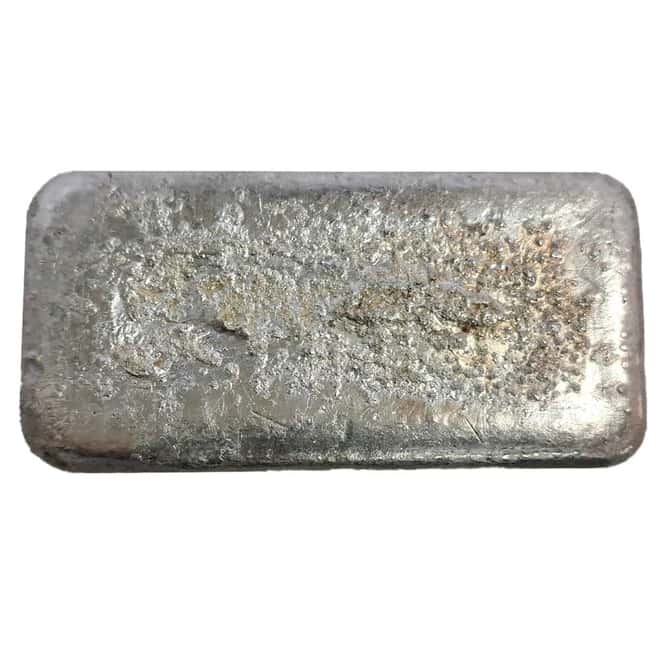 11.3 oz AgNON Vintage Poured Silver Bar .999+ Fine